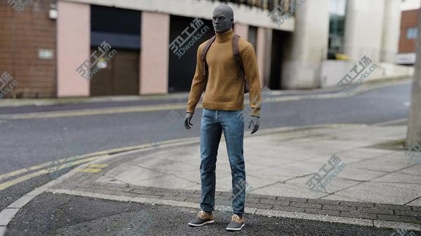 images/goods_img/20210312/3D Men's Pants with Pullover, Shoes and Backpack/2.jpg